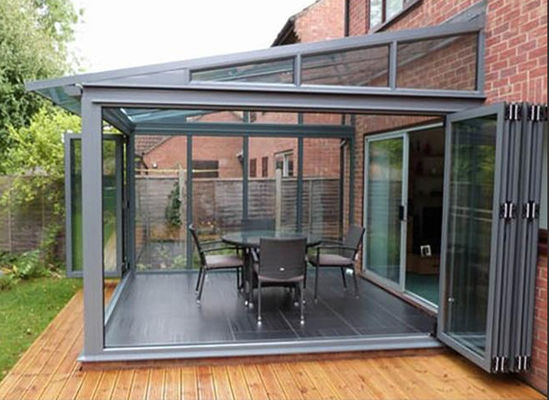 विला आउटडोर गार्डन ग्लास हाउस एल्यूमीनियम फ्रेम retractable सनरूम के लिए इन्सुलेटिंग ग्लास 5mm+12A+5mm