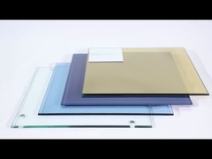 वास्तुशिल्प सजावट रंगीन पारदर्शी टेम्पर्ड ग्लास ड्रिल