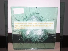 विंडो दरवाजों के लिए बुलेटप्रूफ ग्लास 20 मिमी 24 मिमी 26 मिमी 28 मिमी 30 मिमी ट्रिपल लैमिनेटेड बैलिस्टिक बुलेट प्रतिरोधी ग्लास