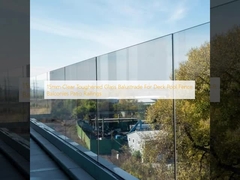 डेक पूल बाड़ बालकनी के लिए 15 मिमी पारदर्शी कठोर ग्लास रेलिंग