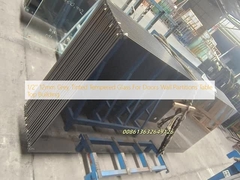 1/2' 12 मिमी ग्रे टेंटेड टेम्पर्ड ग्लास दरवाजे के लिए दीवार विभाजन टेबल टॉप बिल्डिंग