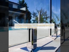 बाड़ के लिए स्टेनलेस स्टील के स्पिगोट के साथ फ्रेमलेस ग्लास रेलिंग बाल्कनी सीढ़ी आंगन