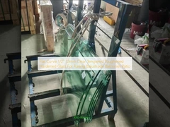 फ्लैट वक्र 1/2'' 12 मिमी पारदर्शी प्रबलित कठोर कठोर ग्लास के लिए रेलिंग रेलस्ट्रेड बालकनी आँगन